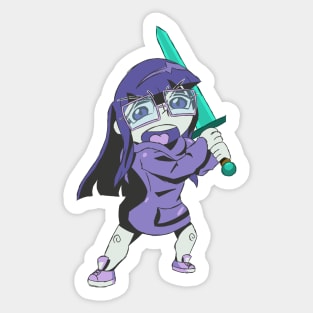 Sword-swingin' Emi Sticker